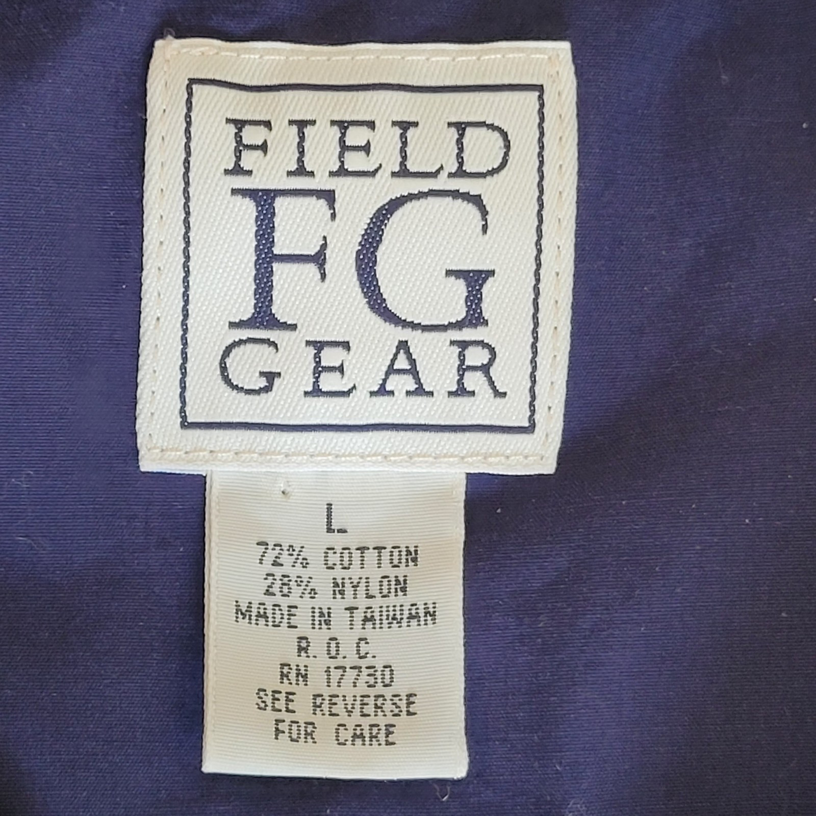 Field FG Gear Men's Light-weight Fall Jacket Size L Navy Blue EUC