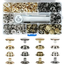 68 Sets 15mm Heavy Duty Snap Fasteners Kit with Tool for Leather Sewing