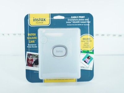 NEW-FUJIFILM INSTAX SQUARE LINK SMARTPHONE PRINTER BUNDLE W/ SQUARE INSTANT FILM