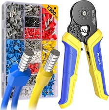 Ferrule Crimping Tool Kit, Octagonal Wire Ferrule Crimper with 1300PCS Single