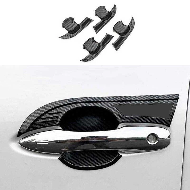 Cubierta de tazón de puerta lateral exterior de fibra de carbono para Toyota Venza Harrier 21-24 Foto 3 de 4