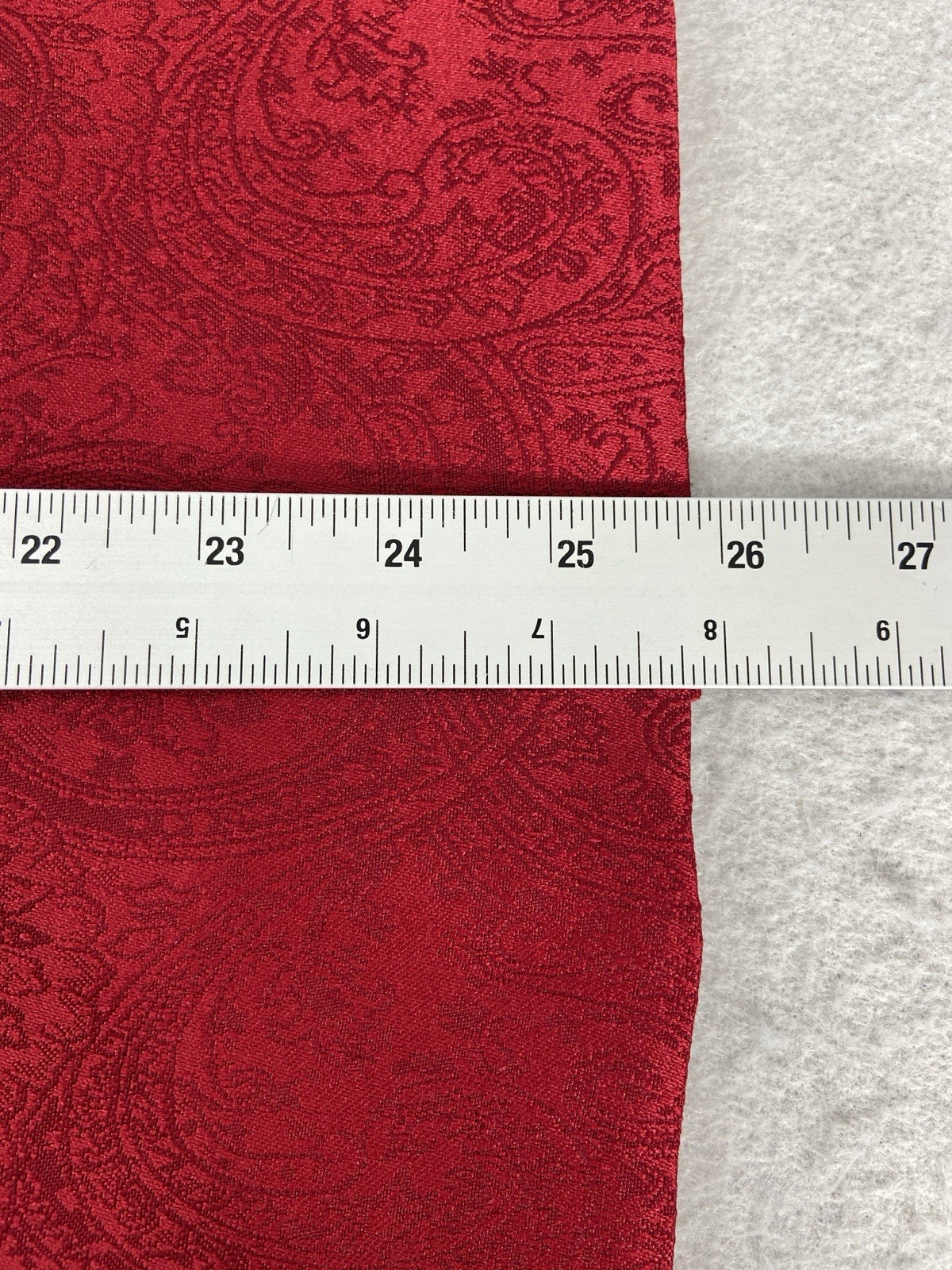 Le Suit 2PC Skirt Suit Womens 10 Red Blazer Buttons Long Sleeves Quilted Paisley