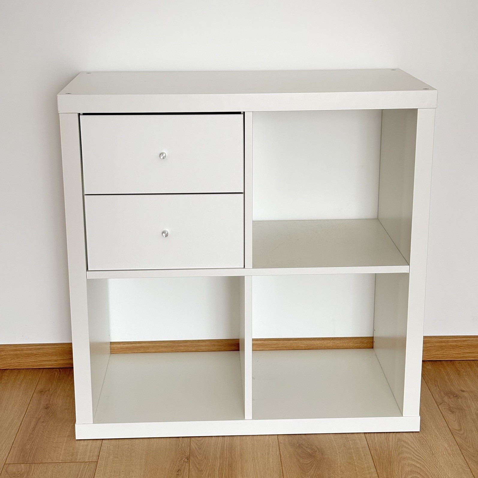 Scaffale IKEA KALLAX 2x2 Bianco Mobile a Cubi con Inserto 2 Cassetti 77x77 cm