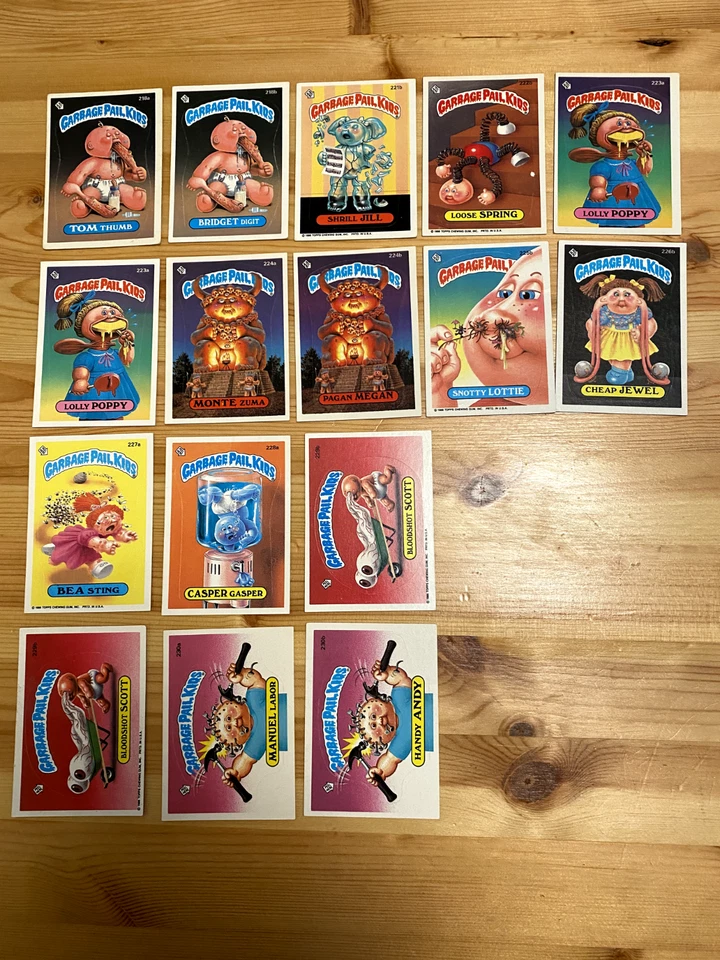 Lote de 283 tarjetas Topps Garbage Pail Kids Series 6, 7, 8 + 9 duplicados varios 1986-87 Foto 2 de 4
