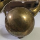Vintage antique brass cantilever piano candlestick cannonball counter + paw feet — photo 10