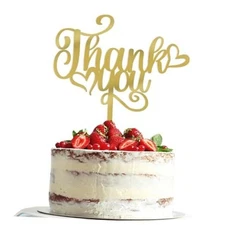 Acrylic Thank You Cake Topper-Thanksgiving Cake Decoration 、Wedding 6