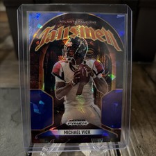 2025 Panini Prizm Black - Talismen Michael Vick #8 Blue Ice Prizm /125
