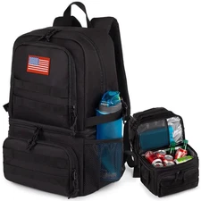 Tactical Double Deck Cooler Backpack for Men,Large Lunch Backpack with 2 Comp...