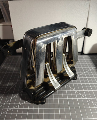Vintage Elekthermax Toaster Model VP3 Made in Hungary Art Deco Style 1960s 1970s