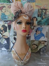 vintage retro artdeco hand painted mannequin head refurbished Retro Style