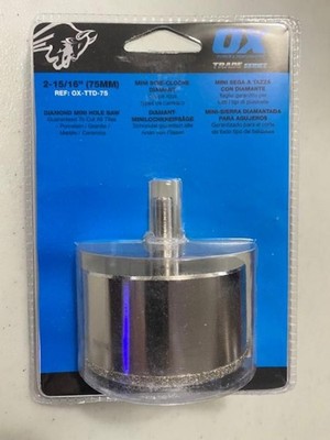OX Tools OX-TTD-75 2-15/16'' Diamond Mini Hole Saw Round Shank