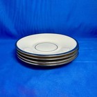 Lenox Solitaire Saucers 6-inch Ivory with Platinum Rim Set of 4 — photo 4