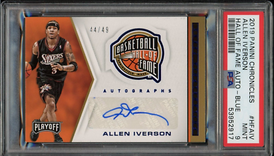 2019 Panini Chronicles Playoff #HFAIV Allen Iverson Auto #44/49