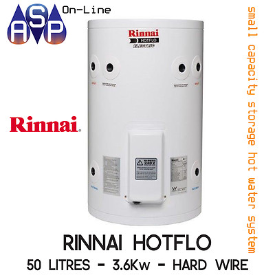RINNAI HOTFLO ELECTRIC HOT WATER STORAGE 50L 240V And Fittings