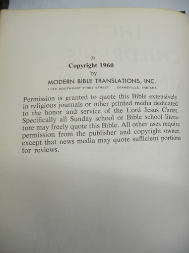 The Children's King James Bible New Testament 1960 Modern Translation - Imagen 3 de 5