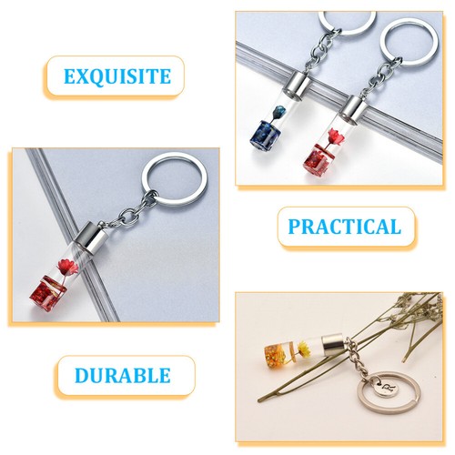 3 Pack Preserved Flower Keychain Women's Decorative Chains Decorations - Zdjęcie 12 z 12