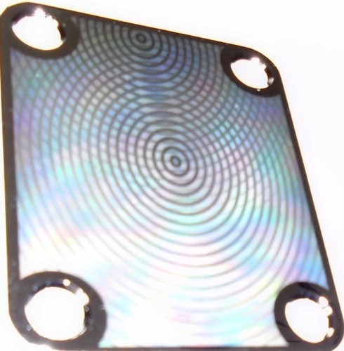 Neck Plate - Custom 3D hologram effect - Chrome for guitar and bass - Picture 3 of 6