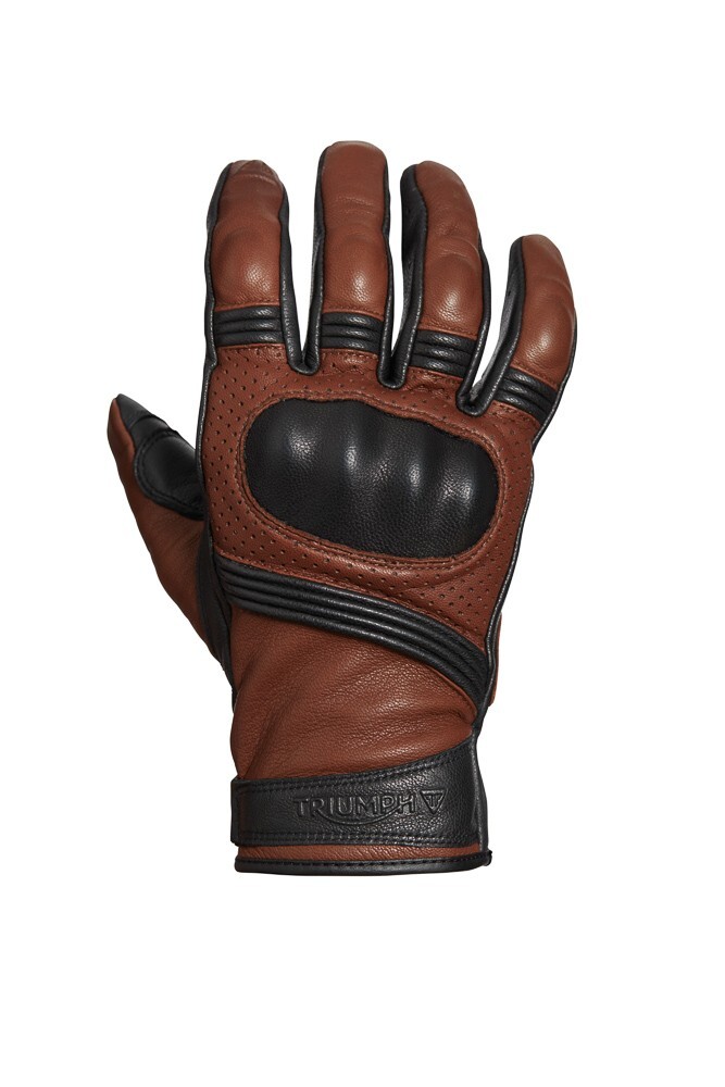 Gants Triumph Higham en cuir de chèvre perforé de taille 8 noir