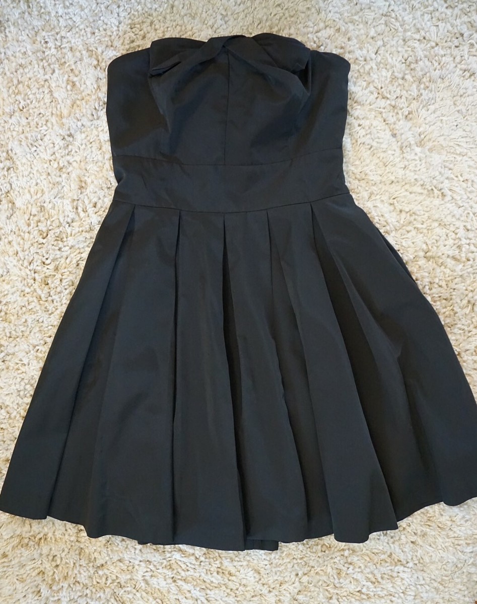 Armani Exchange Dress Black Fit and Flare Strapless Size 0