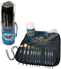 Artist Art Paint Brushes Set of 12 Assorted Soft Grip, Oil, Acrylic, Watercolour