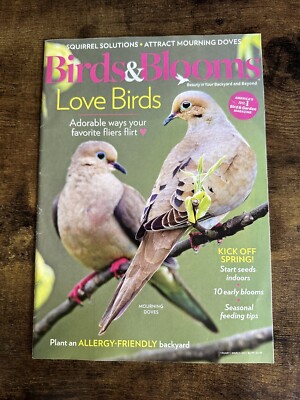Vintage Feb/Mar 2021 Birds & Blooms Wildlife Nature Book Magazine Paperback