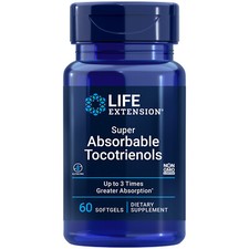 Super Absorbable Tocotrienols, 60 gels Life Extension Most Absorbable Vitamin E
