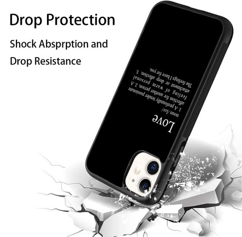 For iPhone SE XS XR Max 5 6 7 8 Plus Anti scratch Cover Love Definition meaning - Picture 9 of 25
