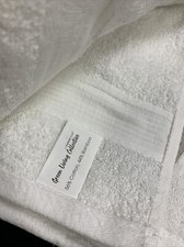 2x Country Club Bamboo Hand Towel White Cotton Blend Soft Absorbent