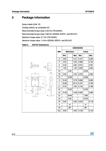 30 Amp - 1000 V Diode - STTH3010W - TO-247 - 1,000 Volt - 30 A - Tj 175C - 42ns - Picture 11 of 12