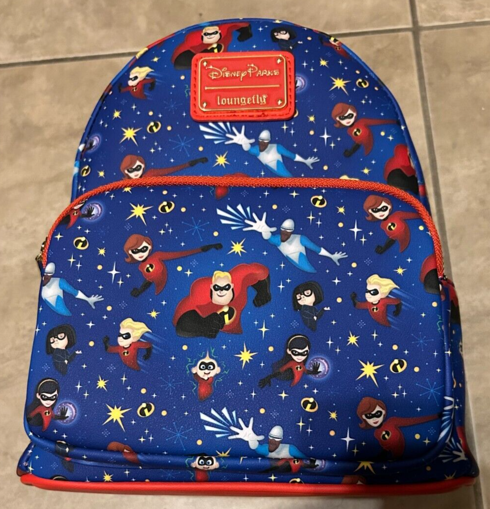 Disney Parks Loungefly Incredibles Red Blue Mini Backpack  display picture 1