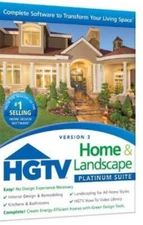 HGTV Home & Landscape 3 Platinum Suite PC DVD interior exterior design videos +