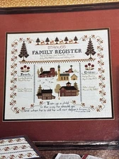Family Register Single Pattern 3 Pages From Magazine Cross Stitch