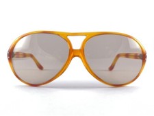 MINT VINTAGE OVAL TANGERINE TORTOISE LIGHT BROWN LENSES 60'S FRANCE SUNGLASSES
