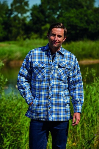 Champion Pennine Men's Sherpa Fleece Shirt Long Sleeves Casual Wear Collar S-3XL - Picture 4 of 8