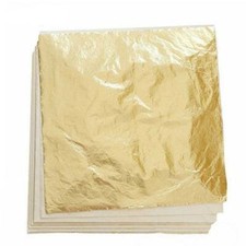 100X Gold Silver Bronze Leaf Foil Sheets Gilding Art Metallic transfer 14cm 10X