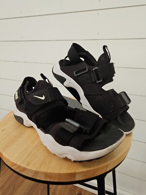 Nike Canyon Sandal NA Black White CW9704-002 Men's Size 8 Straps