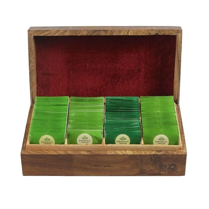 Bio Indien Super Deluxe Holz Geschenkbox, 100 Aufguss Teebeutel - Bild 2 von 4