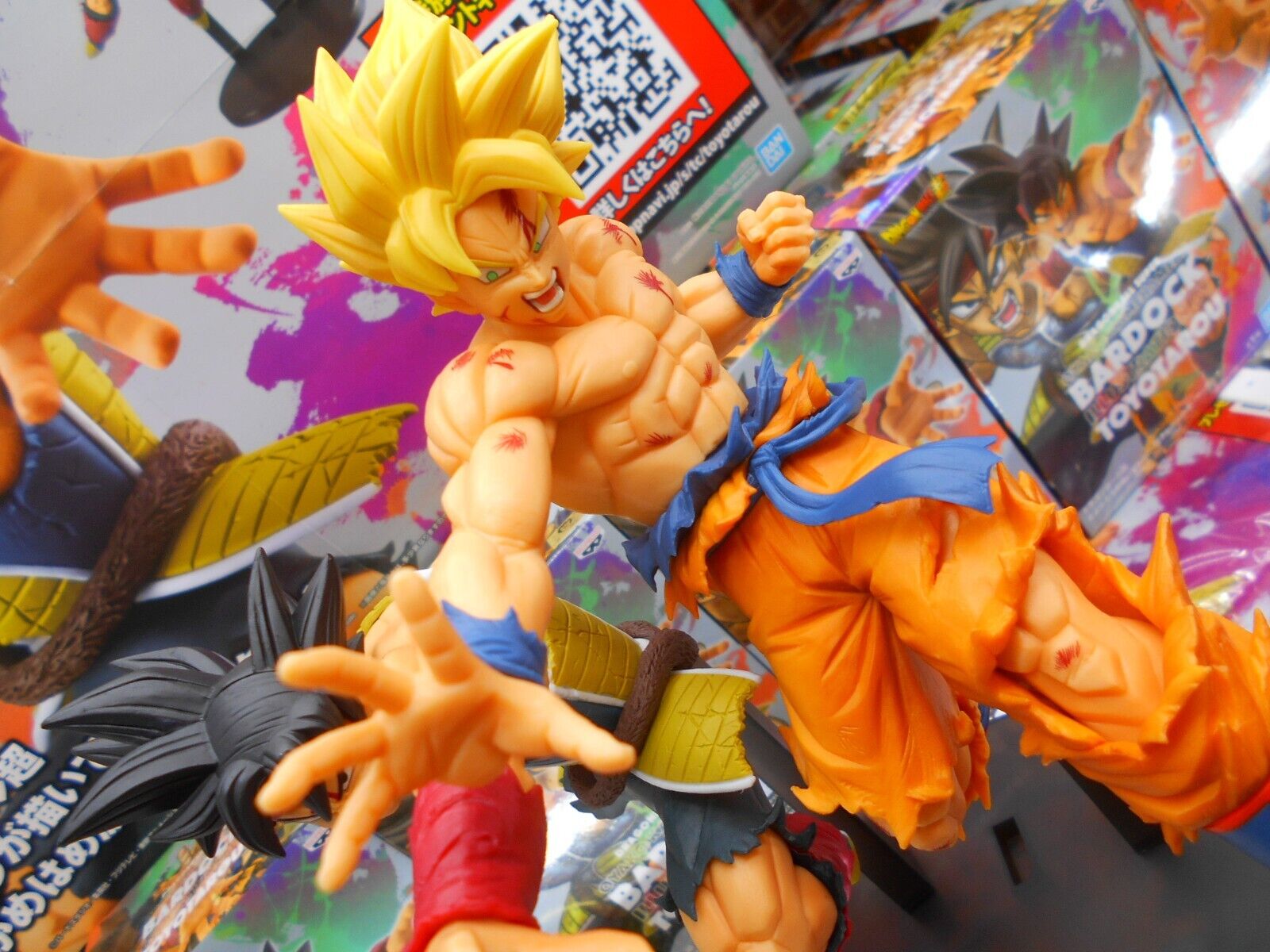 FIGURE DRAGON BALL SUPER - GOKU - FATHER SON KAMEHAMEHA DESENHADO POR  TOYOTARO REF: 22394/22395 - BANDAI BANPRESTO, Multicor