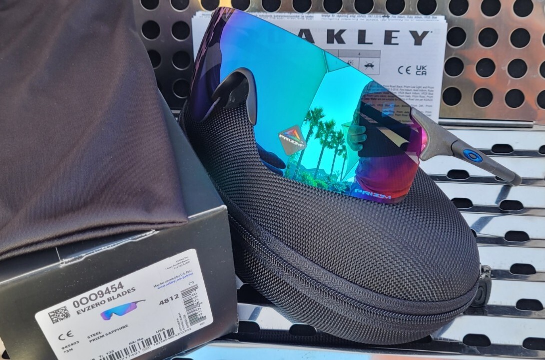 New Oakley EVZERO BLADES 9454-0338 Sunglasses Matte Steel w/ Prizm