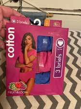 Fruit Of The Loom NIP Women 6/M 100 Cotton Briefs