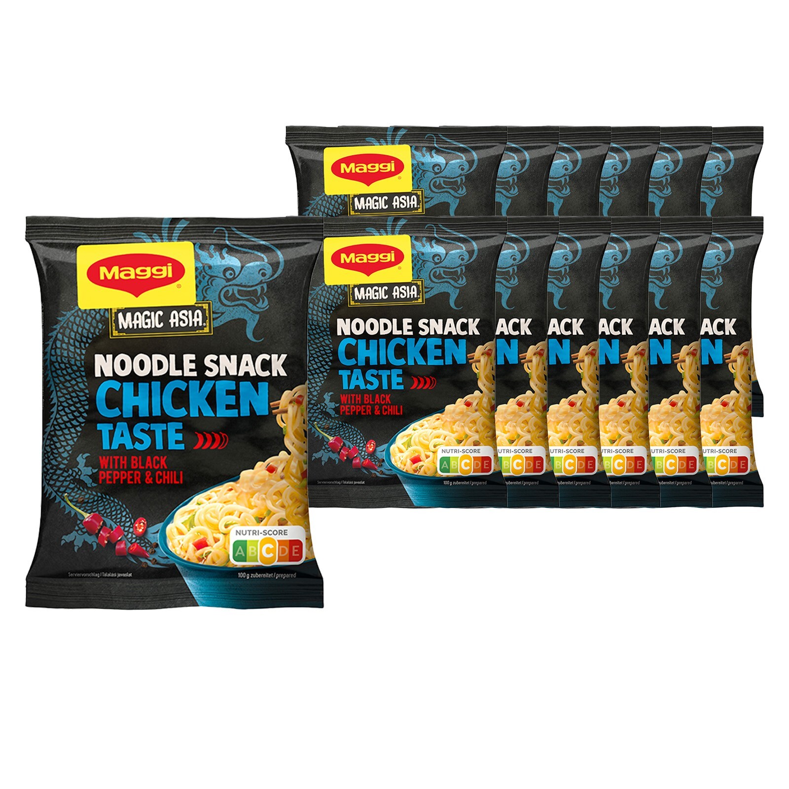 MAGGI Magic Asia Nudel Snack Huhn (12 x 62g) Instantnudeln