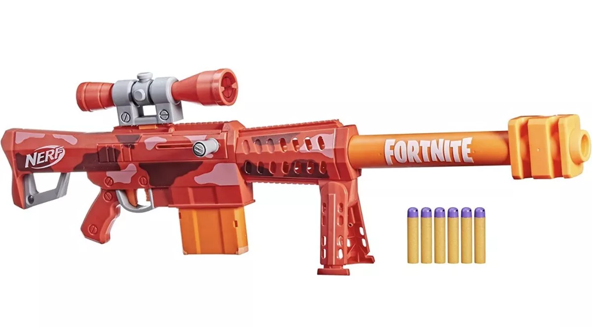 Open Box Nerf Fortnite Heavy SR Blaster Sniper Rifle Guns Boys Toy Foam  Dart Gun