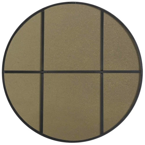 Elegant Decor Eternity 42" Round Metal Frame Mirror in Black - Picture 4 of 10