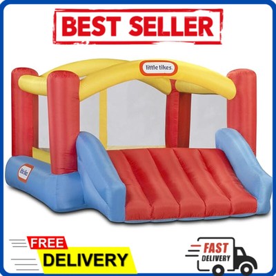 Kids Jump 'n Slide Inflatable Bouncer Heavy Duty Blower w/Stakes Repair Patches