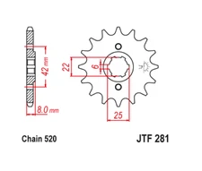 JT Front Sprocket 15 15T Tooth Honda XR600R 85-90 XL600R XL250R XL500S XR500R