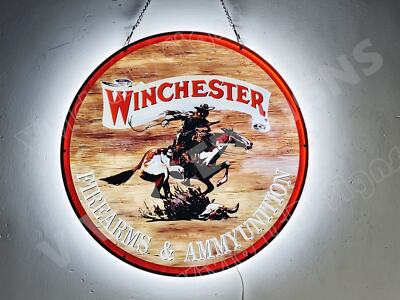 Winchester Arms Rifles And Shotguns Store 2D LED 20''x20'' Neon Sign Light Lamp