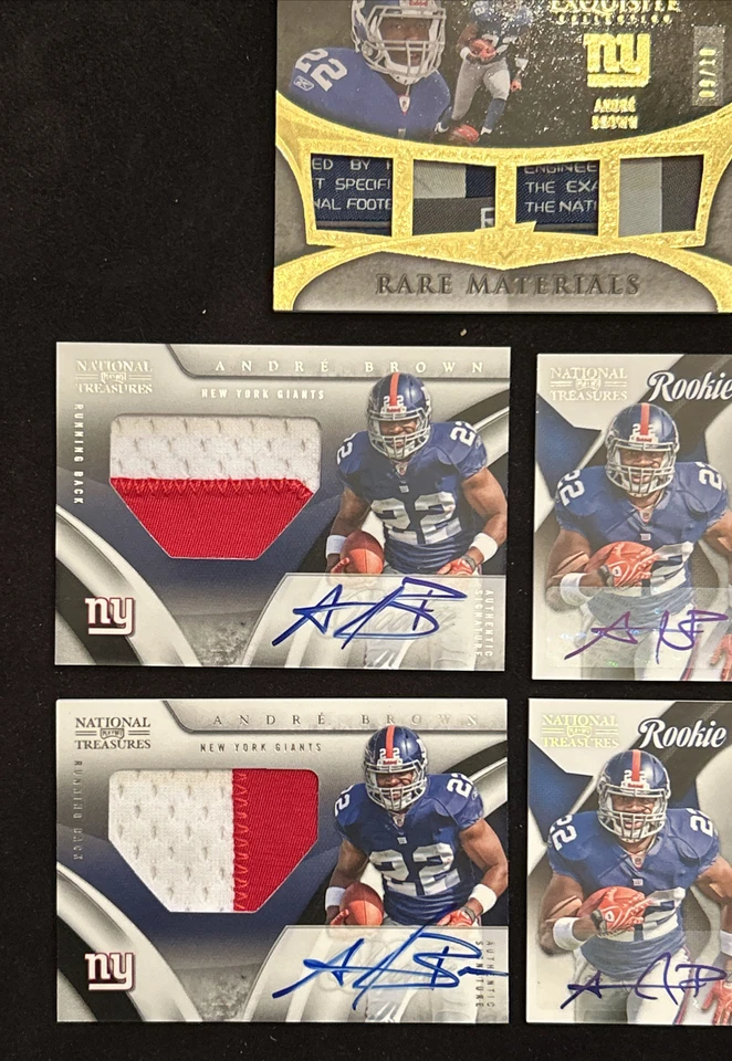 2009 Andre Brown #102 Playoff National Treasures RC Auto (2) /50 (2) /99 (1) /10 - Image 2 of 4