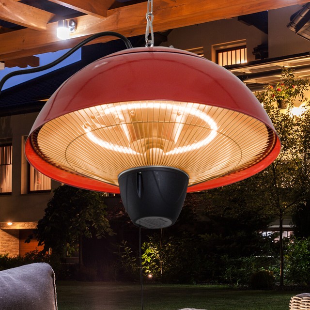 Outsunny Ceiling Mounted Outdoor Hanging Electric Patio Heater Heat Lamp 1500w