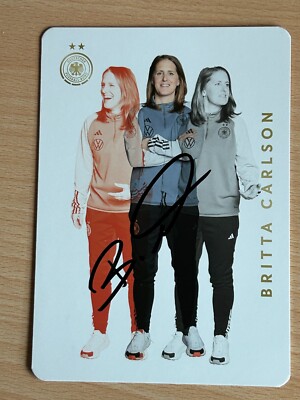 Britta Carlson Frauen Nationalmannschaft Autogrammkarte orig. signiert #S18448