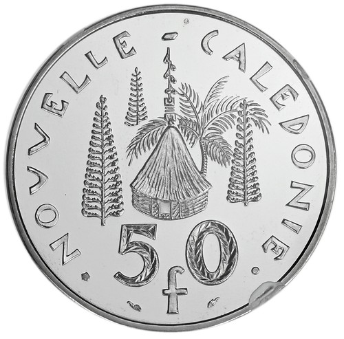 NEW CALEDONIA Proof Nickel Piefort 50 Francs 1979 NGC PF69 Top Grade! - Picture 2 of 3